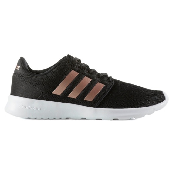 adidas cloudfoam qt racer black and gold